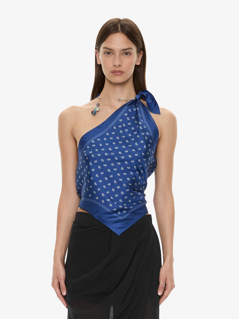 Bandana Scarf Tie Top - Image 1