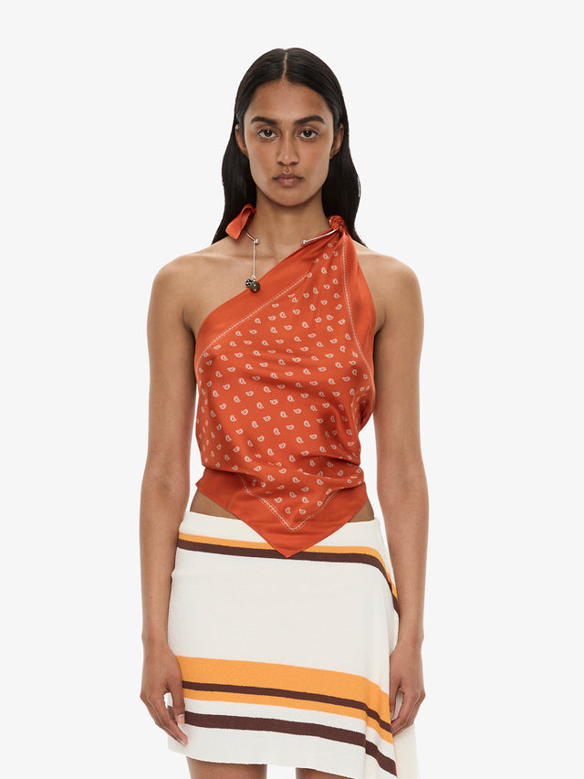 Bandana Scarf Tie Top
