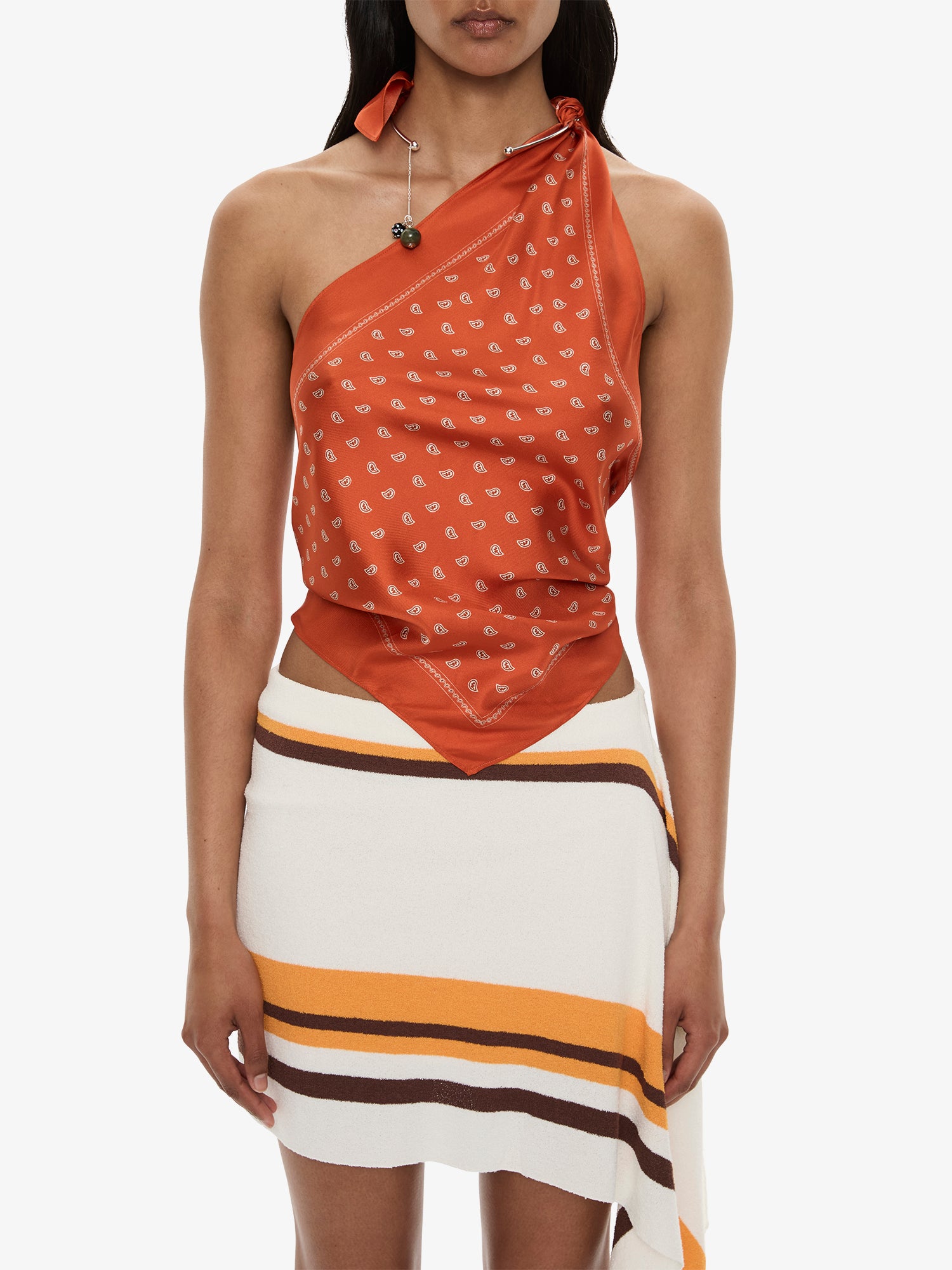 Bandana Scarf Tie Top