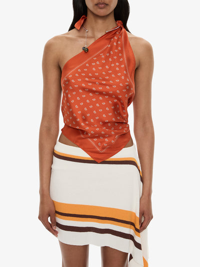 Bandana Scarf Tie Top