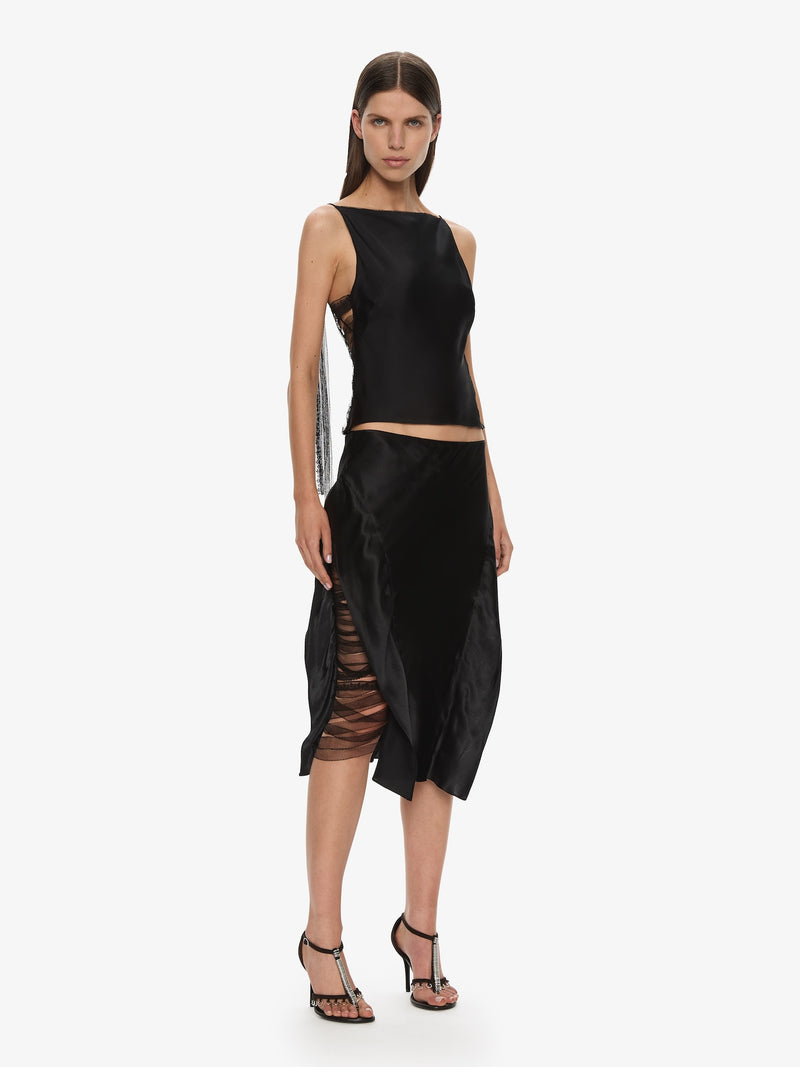 Lattice Lace Silk Skirt - Image 1