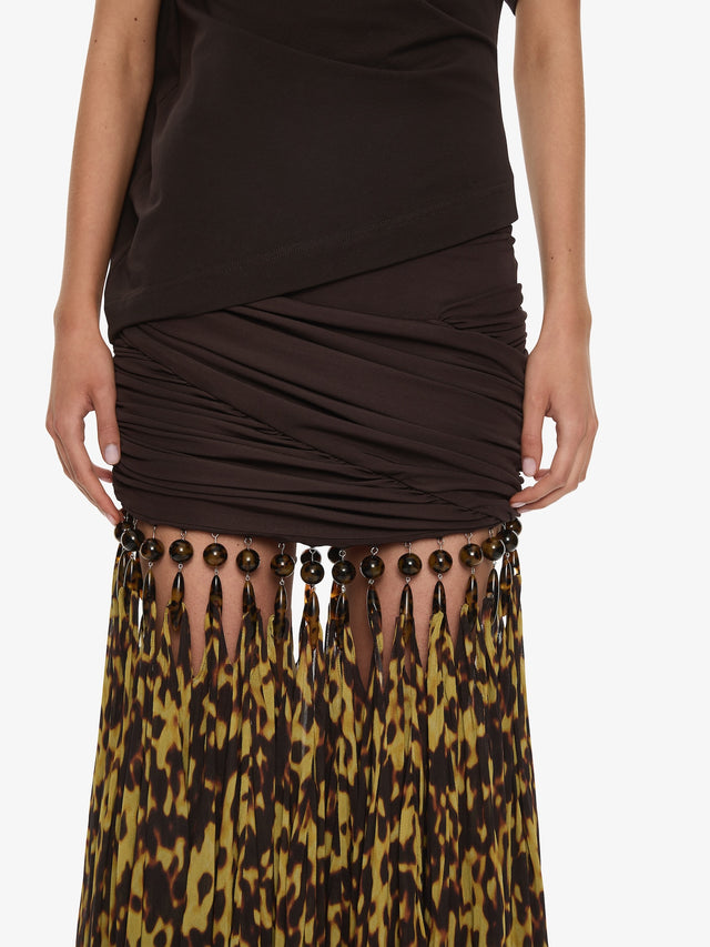 Tortoiseshell Droplet Jersey Skirt