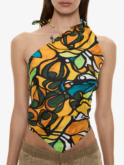 Tropic Nouveau Scarf Tie Top