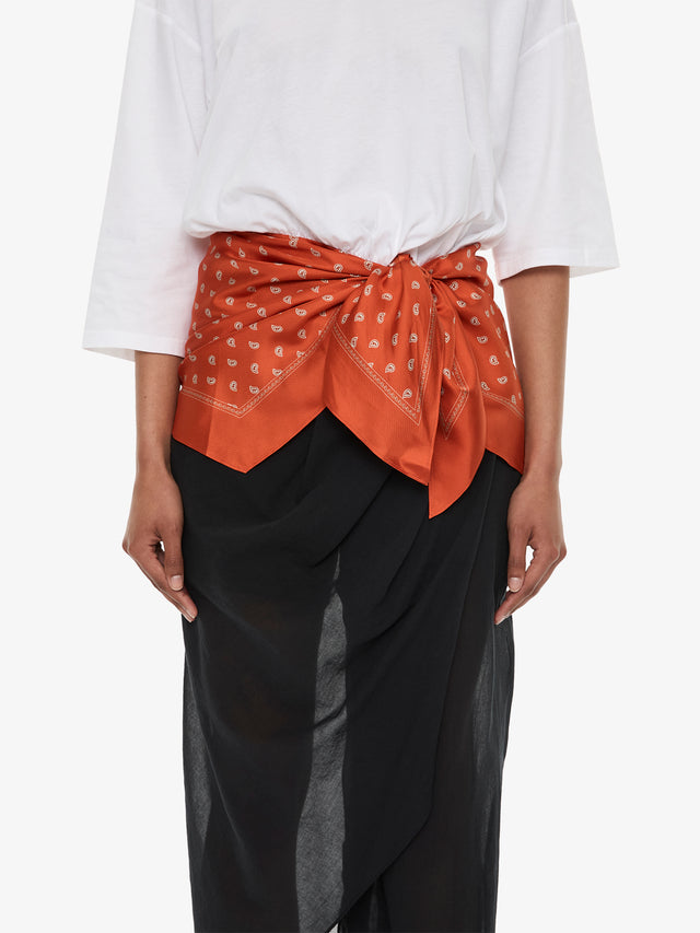 Draped Skirt Cotton Trouser