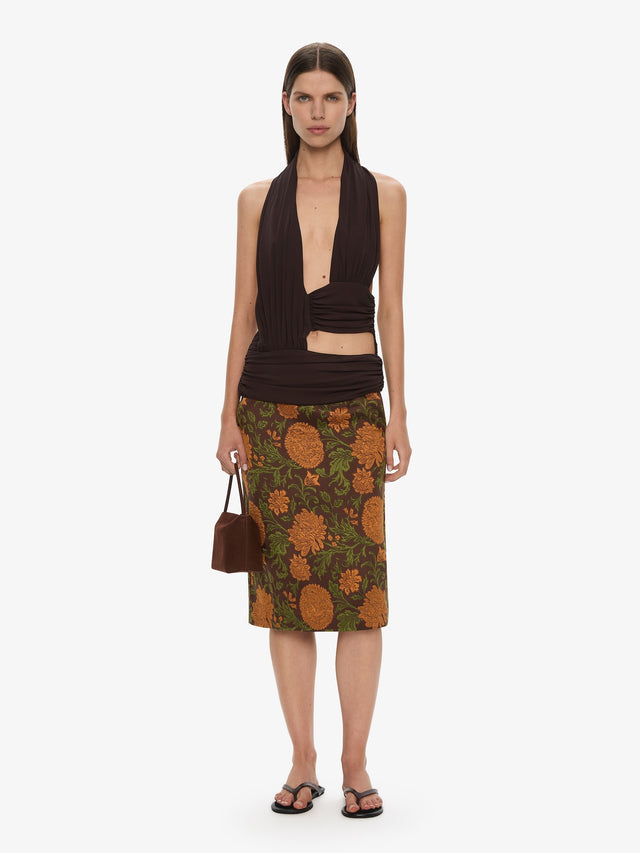 Upholstered Brocade Skirt