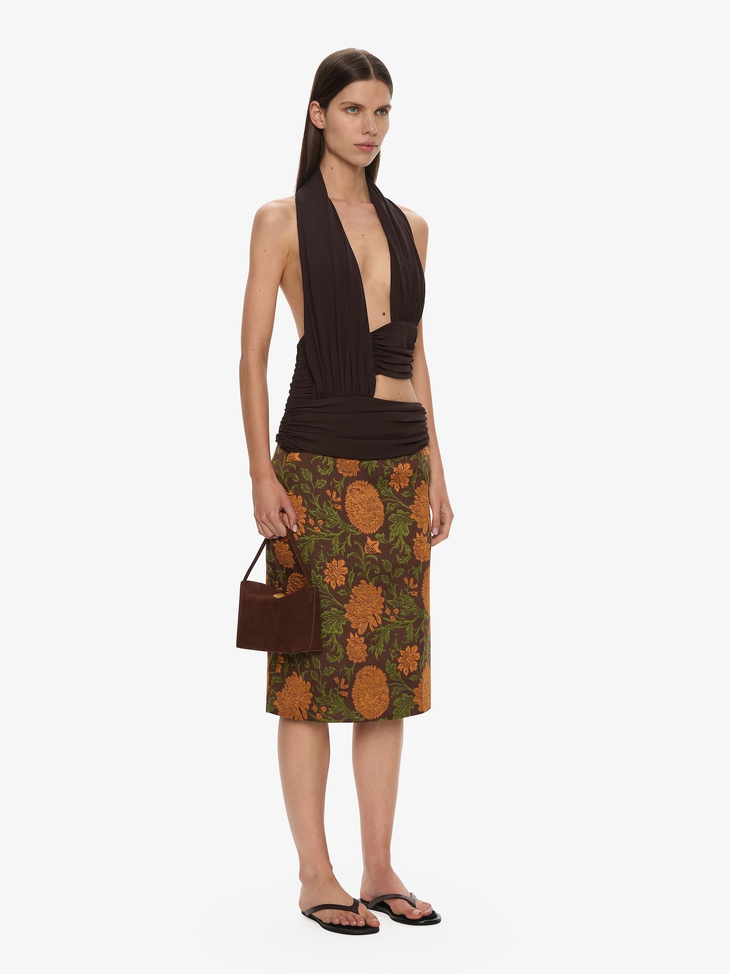 Upholstered Brocade Skirt