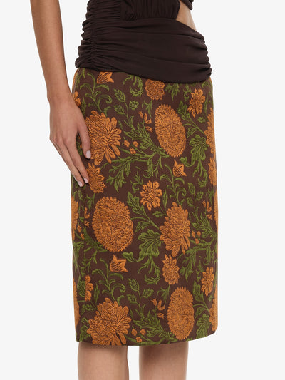 Upholstered Brocade Skirt