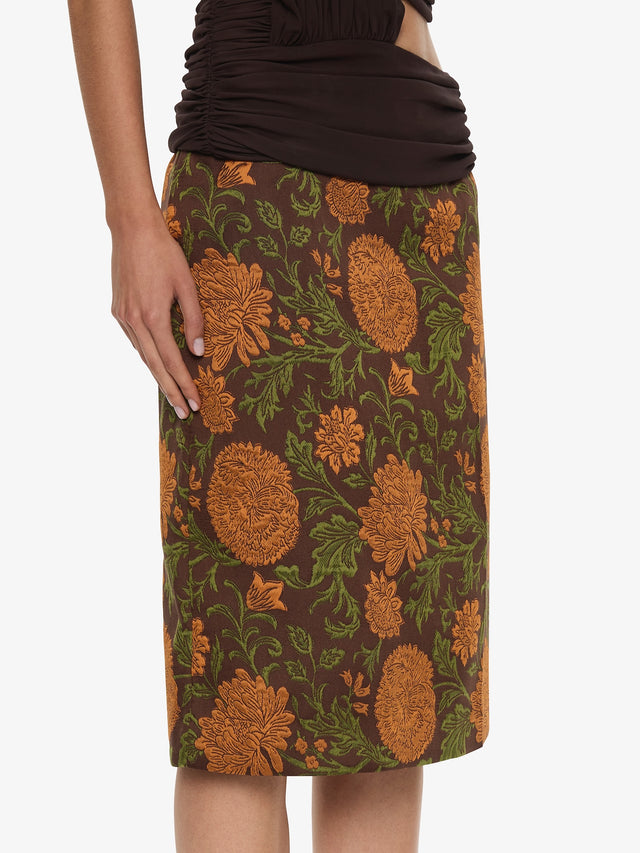 Upholstered Brocade Skirt