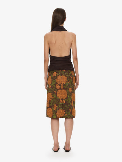 Upholstered Brocade Skirt