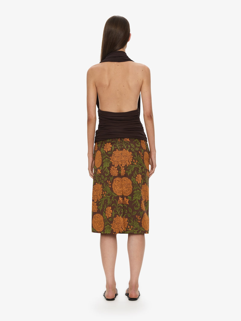 Upholstered Brocade Skirt - Image 5