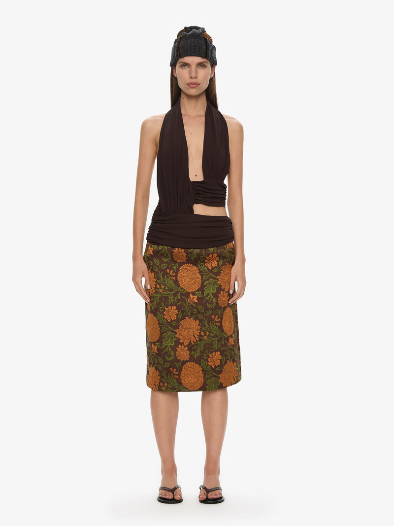 Upholstered Brocade Skirt - Image 4