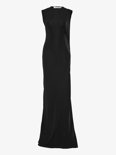 Infinity Cutaway Satin Trimmed Dress