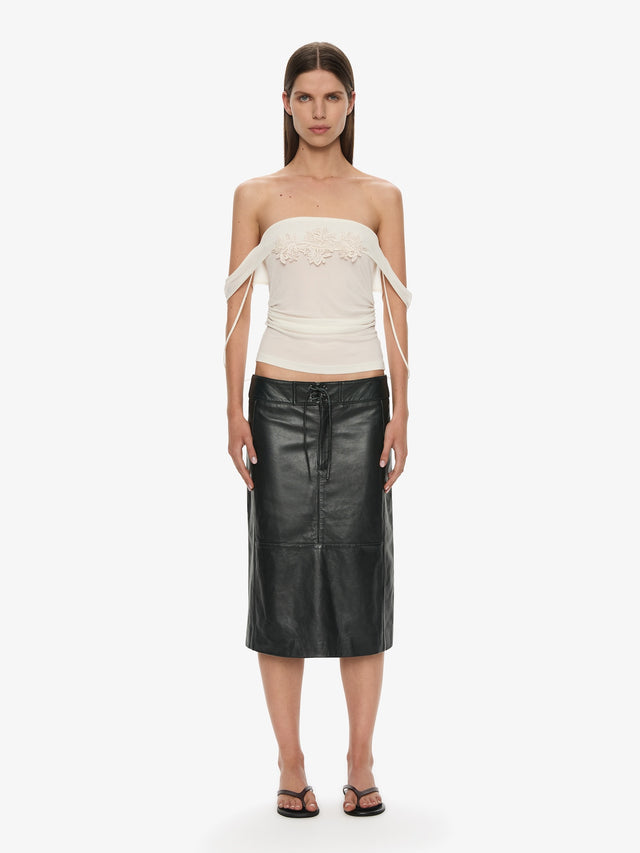 Eddie Leather Skirt