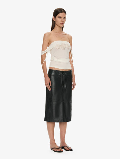 Eddie Leather Skirt