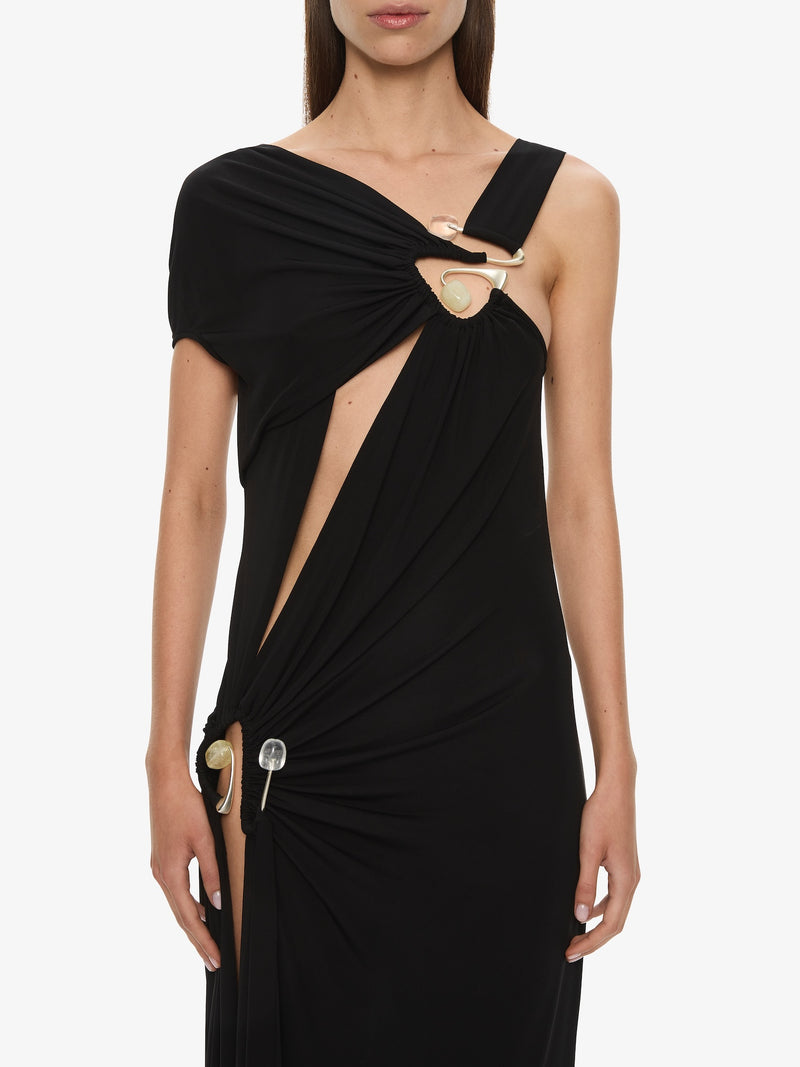 Veer Spiral Crystal Draped Jersey Dress - Image 4