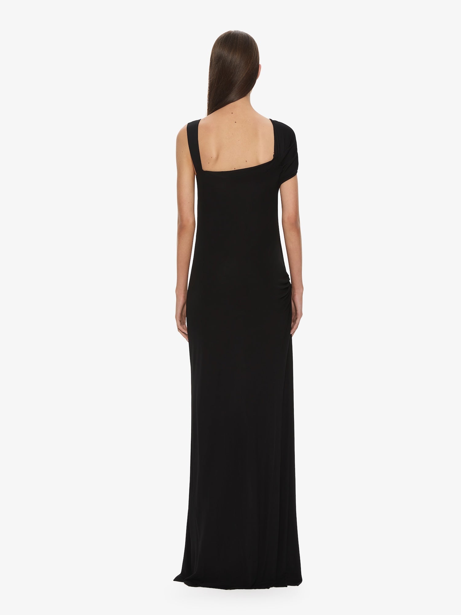 Veer Spiral Crystal Draped Jersey Dress