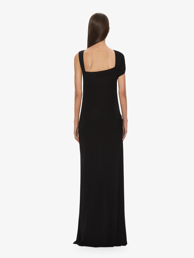 Veer Spiral Crystal Draped Jersey Dress