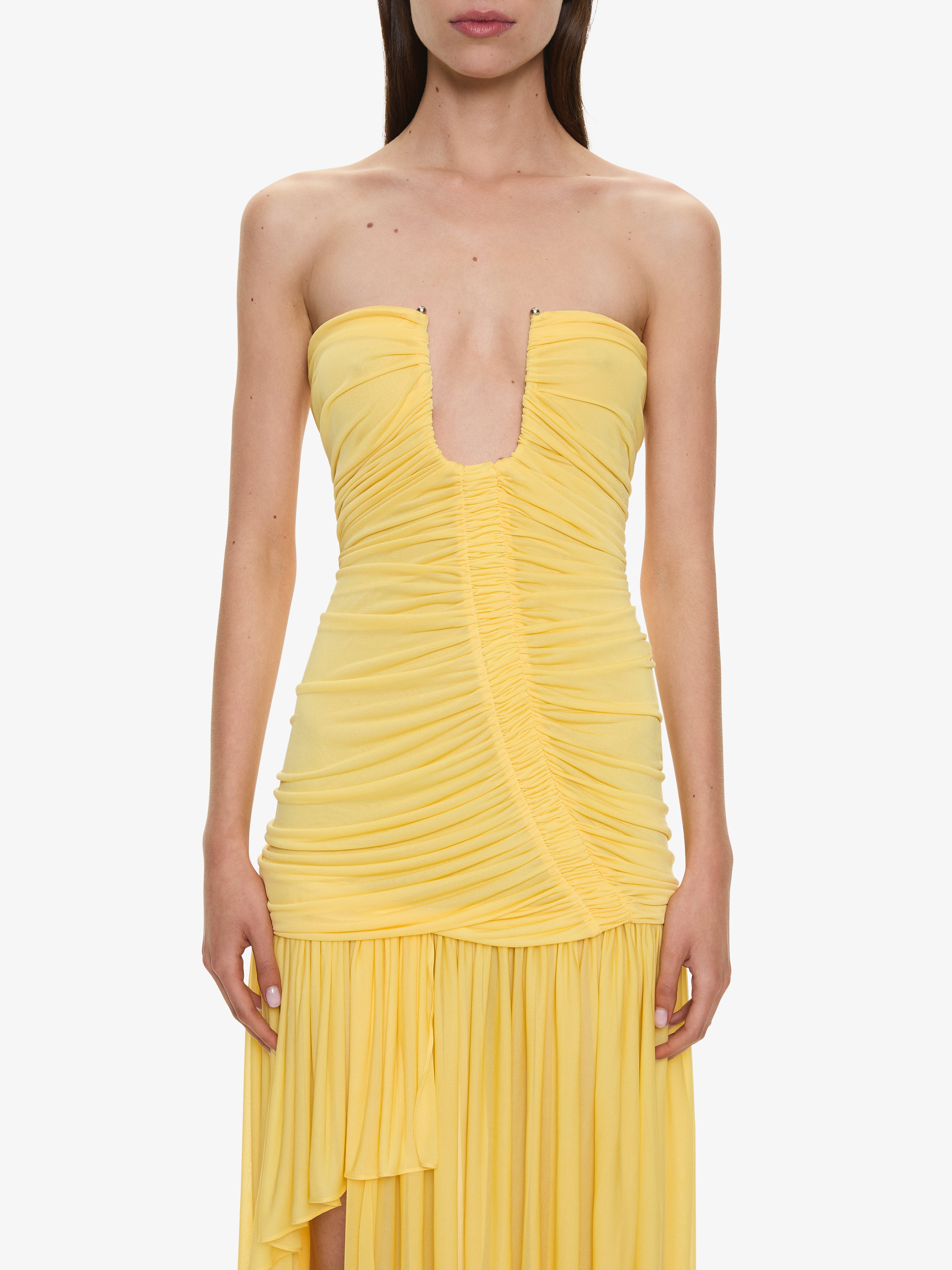 Arced Orion Strapless Gown