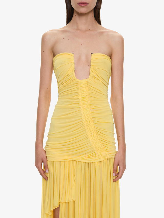 Arced Orion Strapless Gown