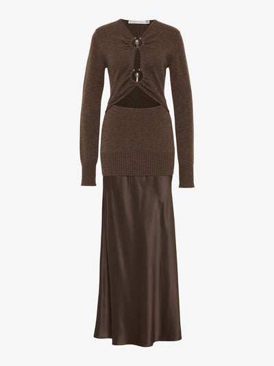 Orbit Ruched Monument Long Sleeve Dress