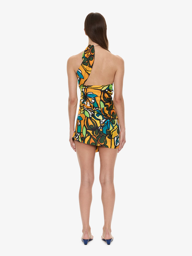 Tropic Nouveau Scarf Mini Dress