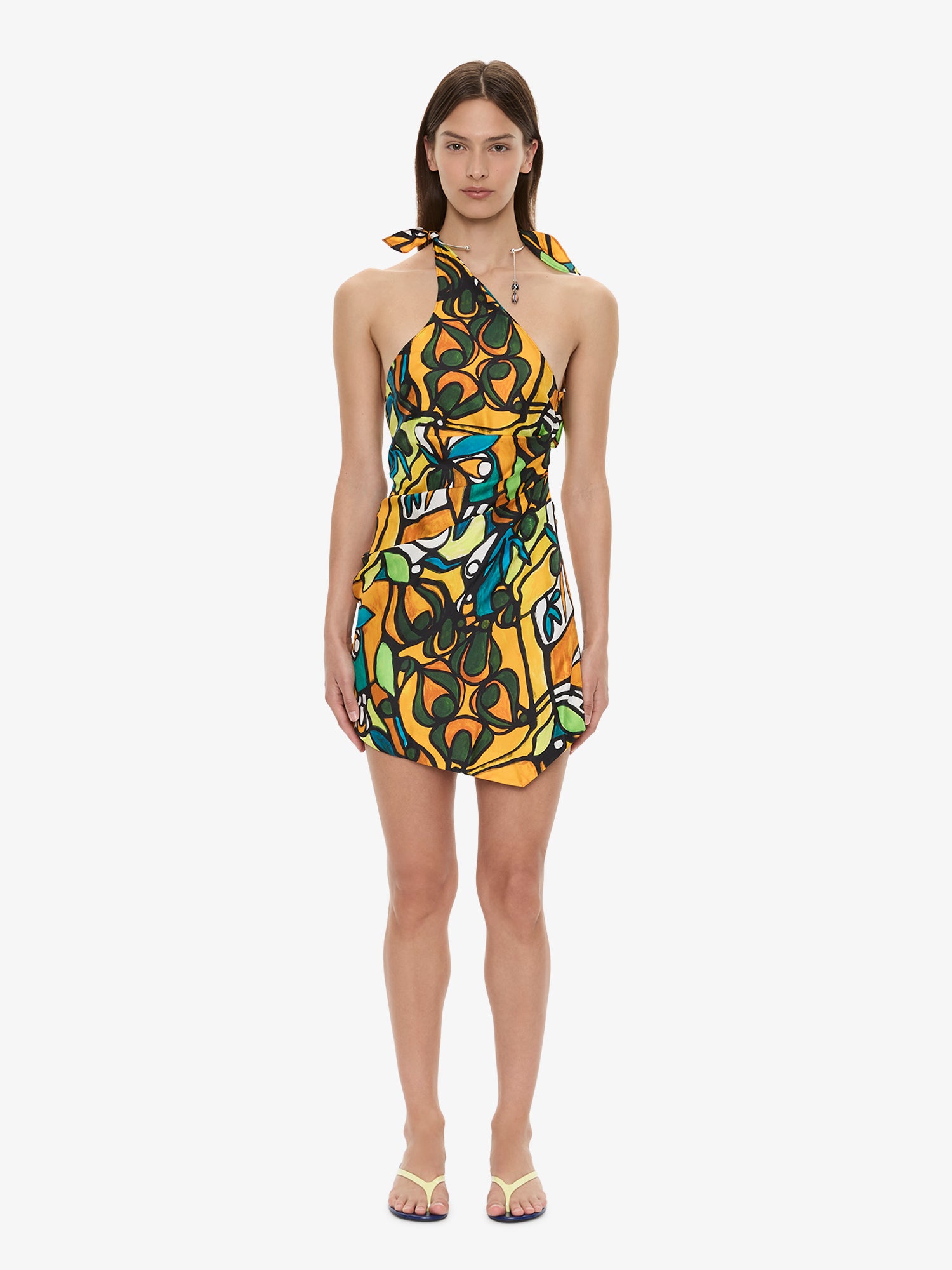 Tropic Nouveau Scarf Mini Dress
