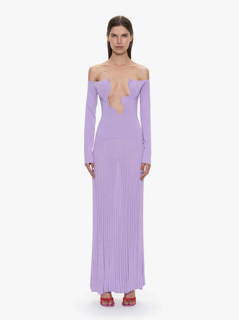 Salacia Pleated Off Shoulder Dress - Image 1