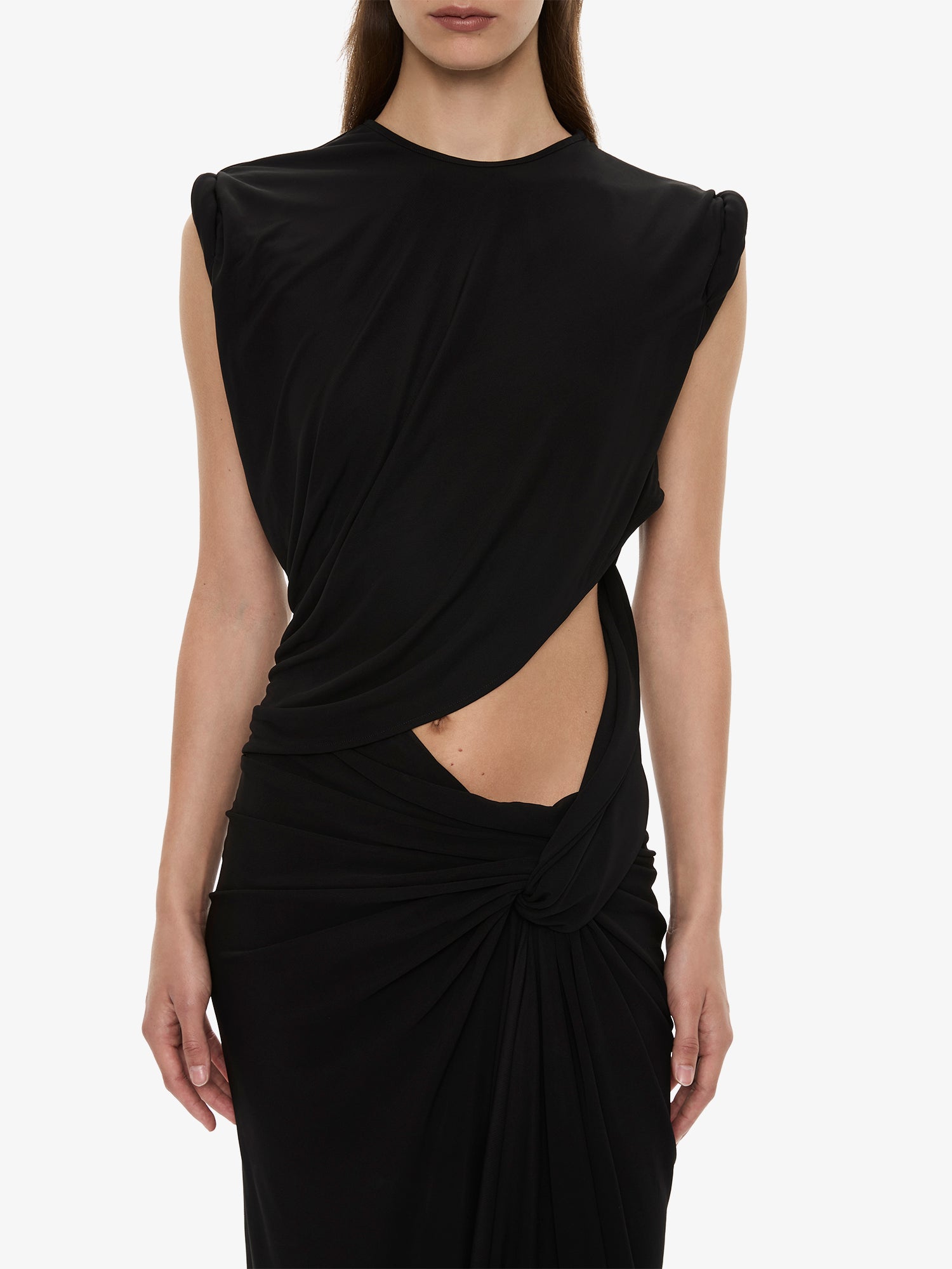 Twisted Lever Rolled Up Tee Dress