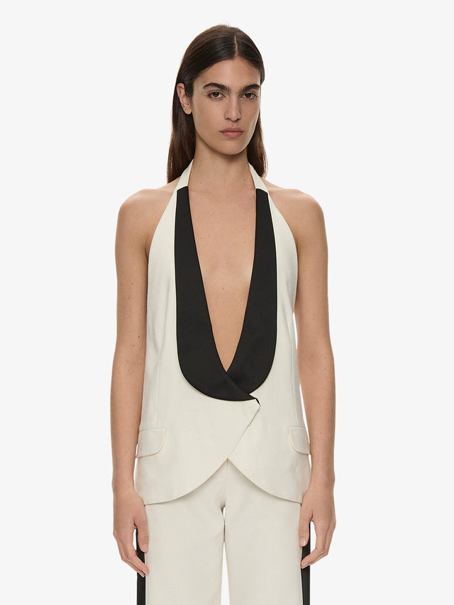 Tuxedo Contrast Silk Vest