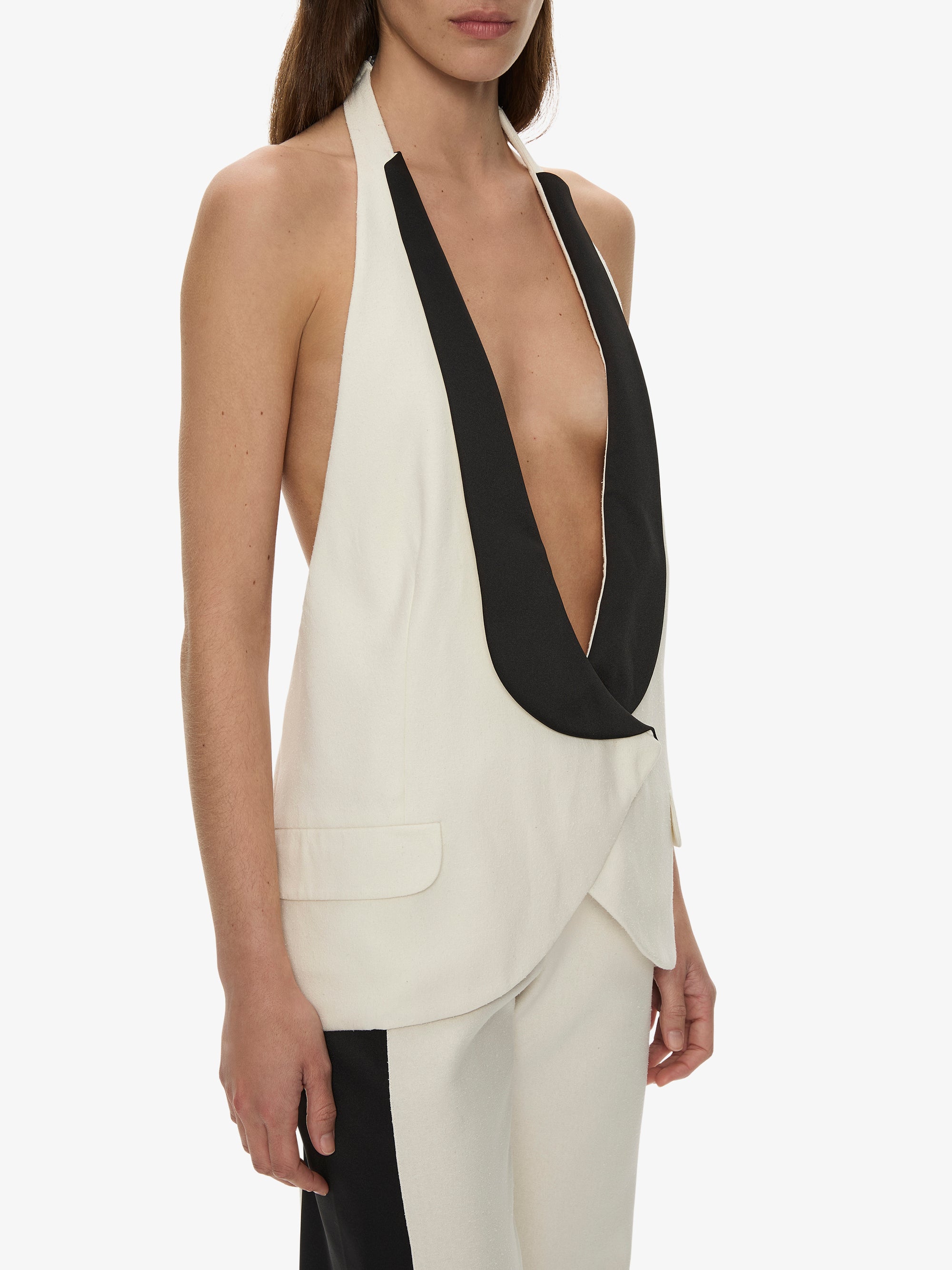 Tuxedo Contrast Silk Vest