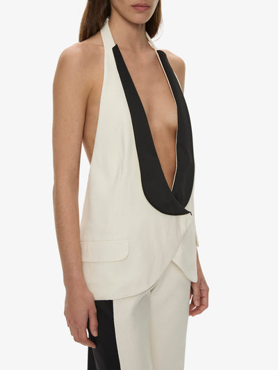 Tuxedo Contrast Silk Vest