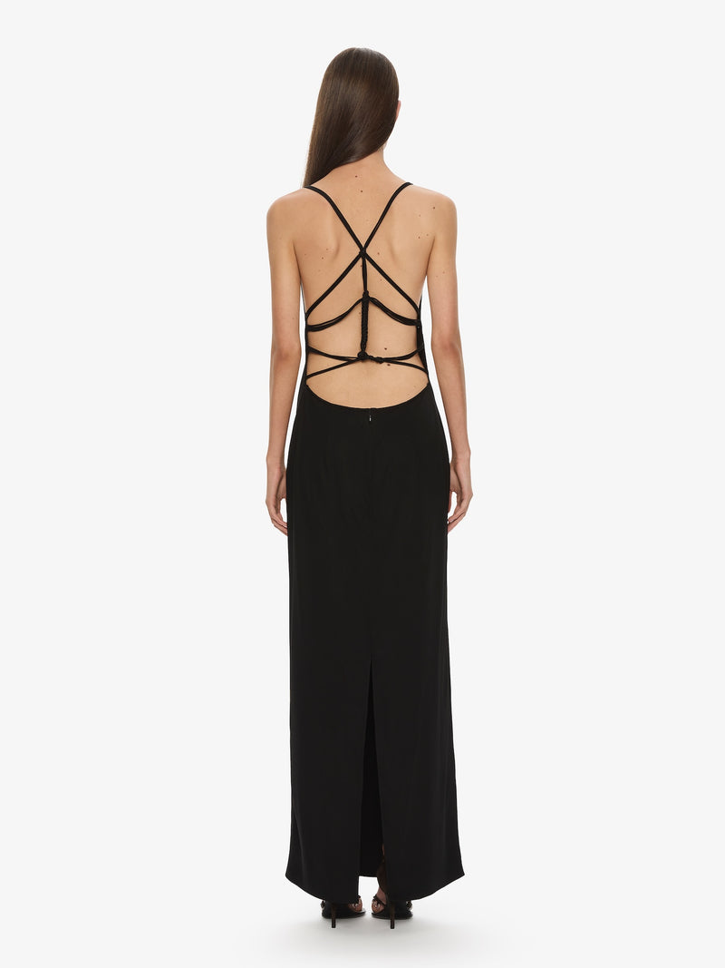 Apron Macrame Knot Back Dress - Image 2