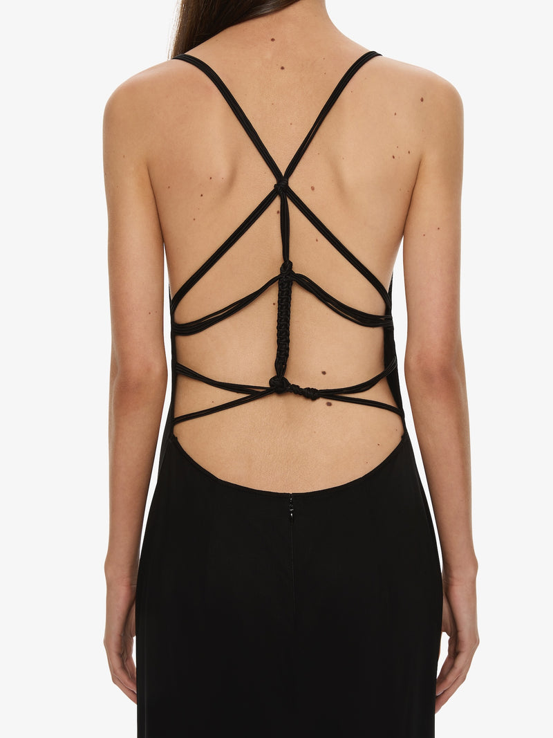Apron Macrame Knot Back Dress - Image 4