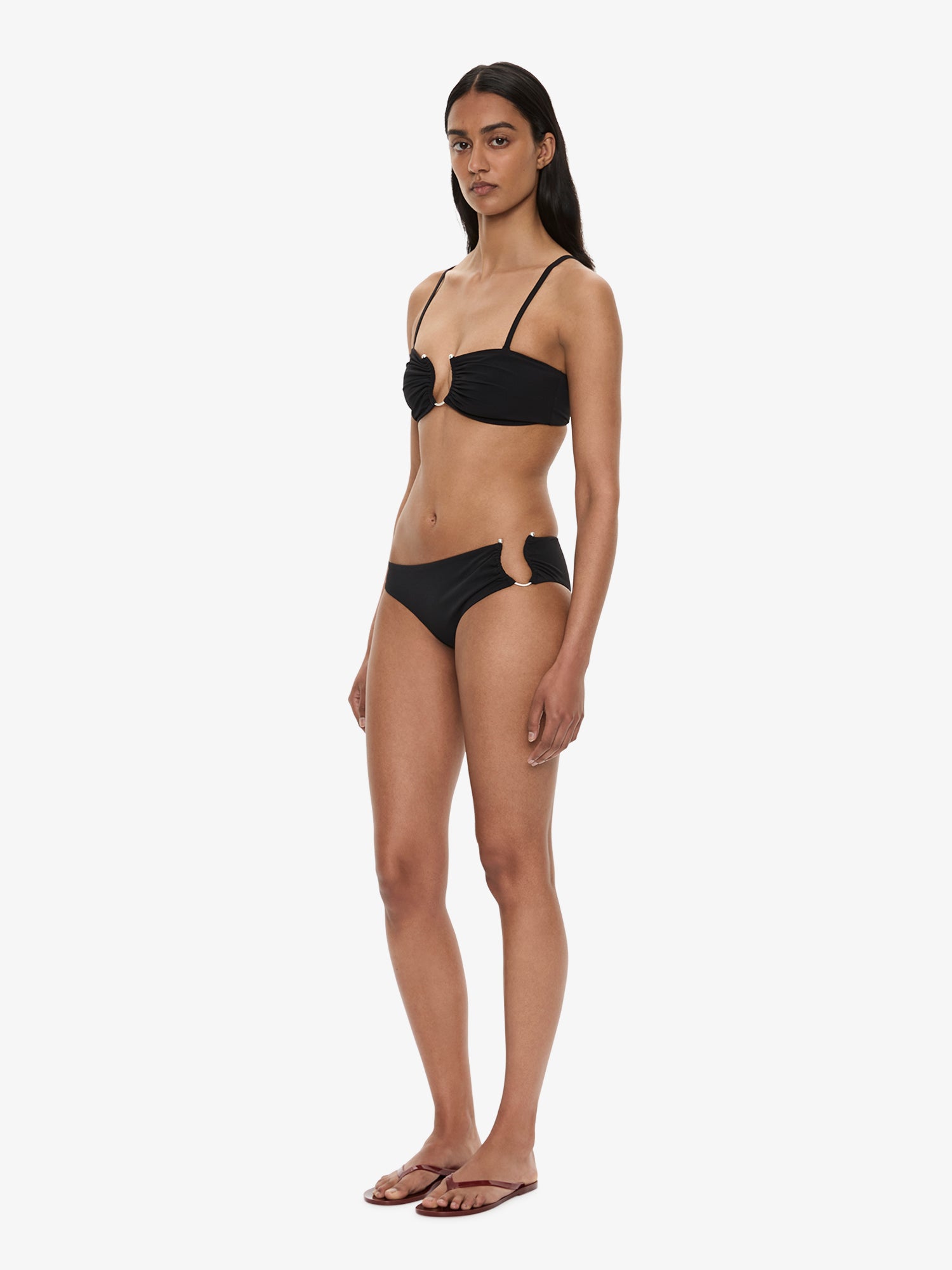 Ruched Crescent Side Brief