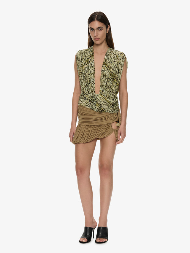 Beach Glass Bubble Mini Skirt