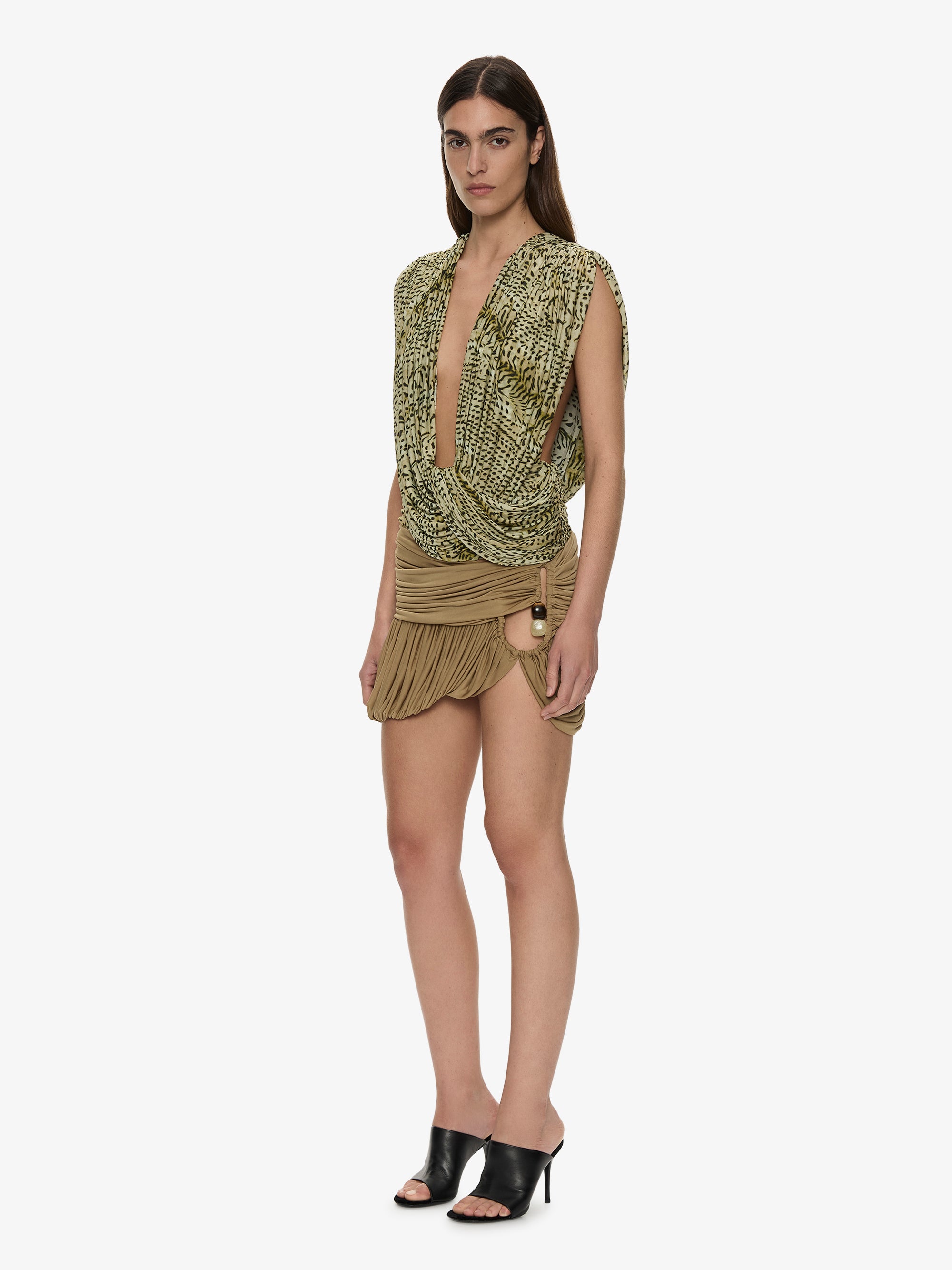 Beach Glass Bubble Mini Skirt
