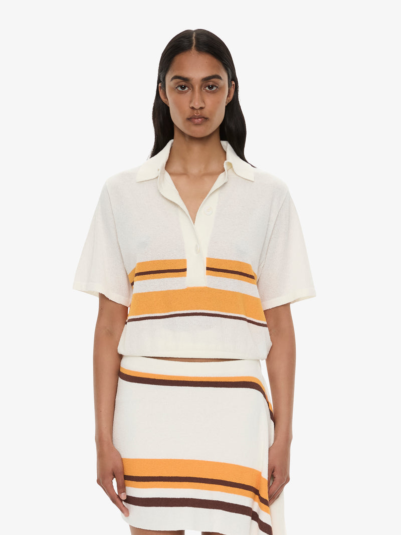 Stripe Knit Clean Polo - Image 1