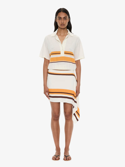 Straccio Knitted Extension Drape Mini Skirt