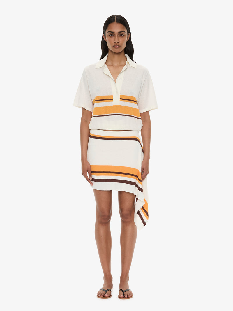 Straccio Knitted Extension Drape Mini Skirt - Image 1