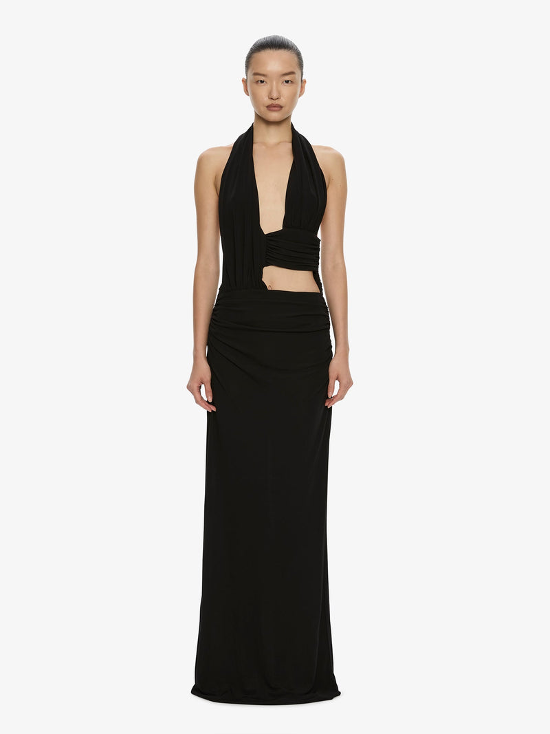 Draped Cummerbund Jersey Dress - Image 1
