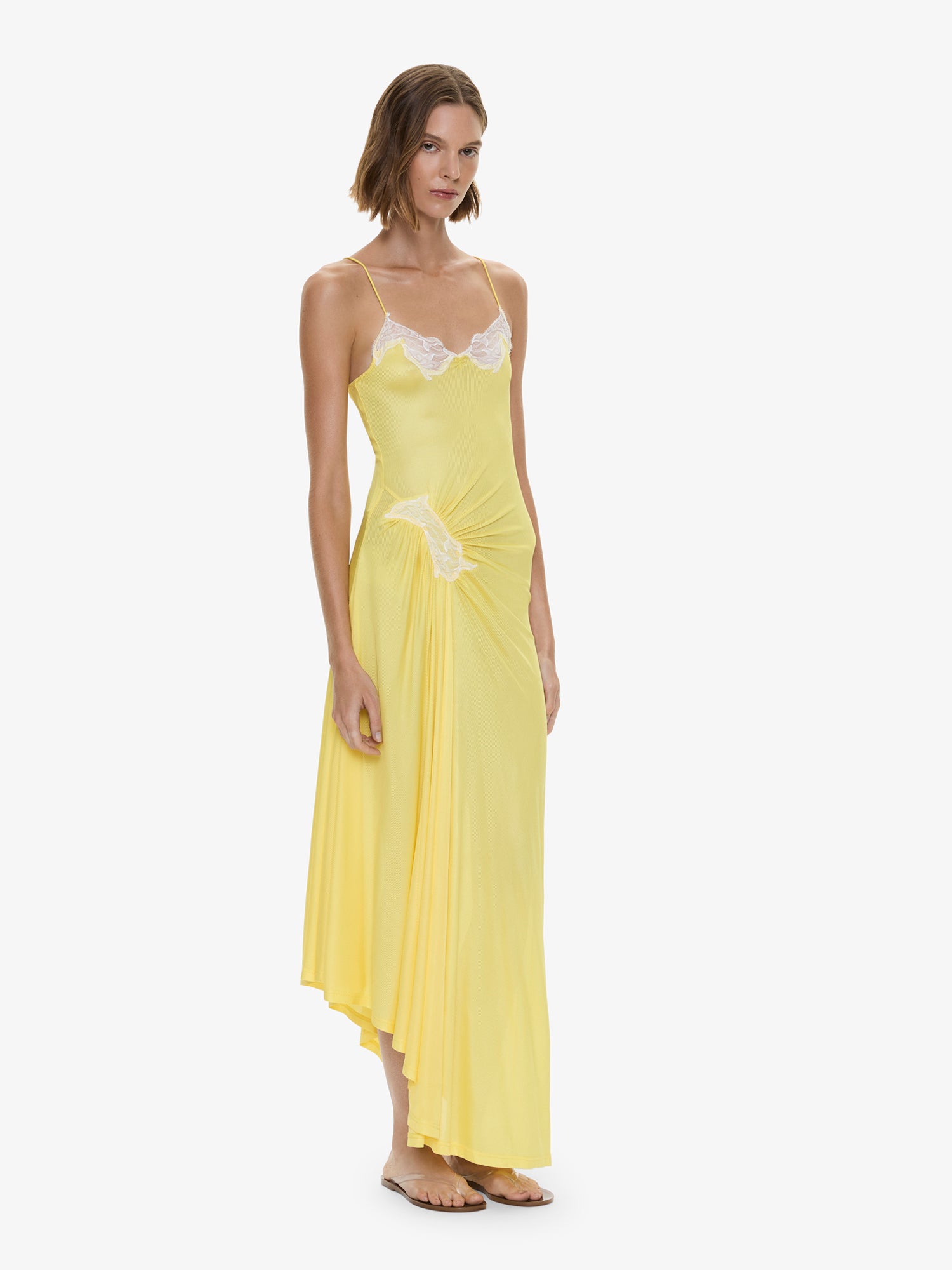 Delphin Lace Rib Cami Dress