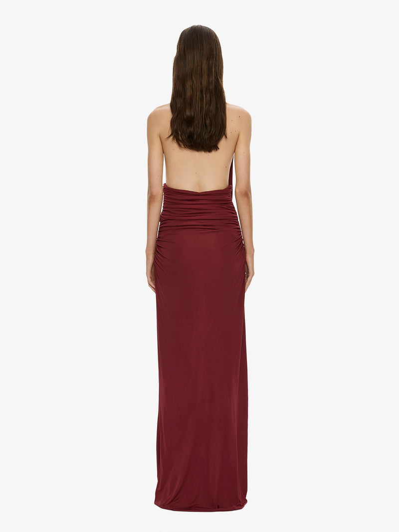 Draped Cummerbund Jersey Dress - Image 4