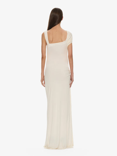 Veer Spiral Crystal Draped Jersey Dress