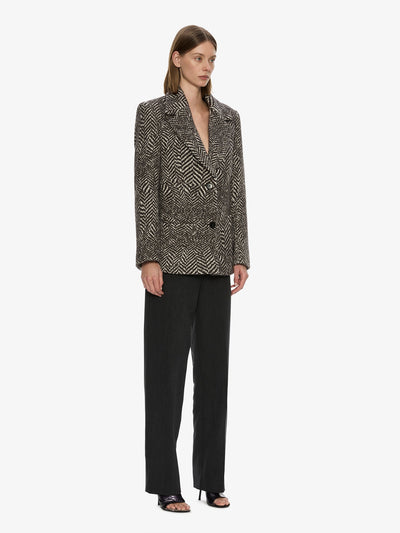 Warped Herringbone Peacoat