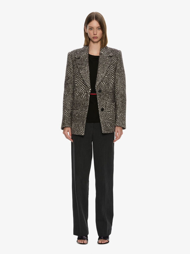 Warped Herringbone Peacoat