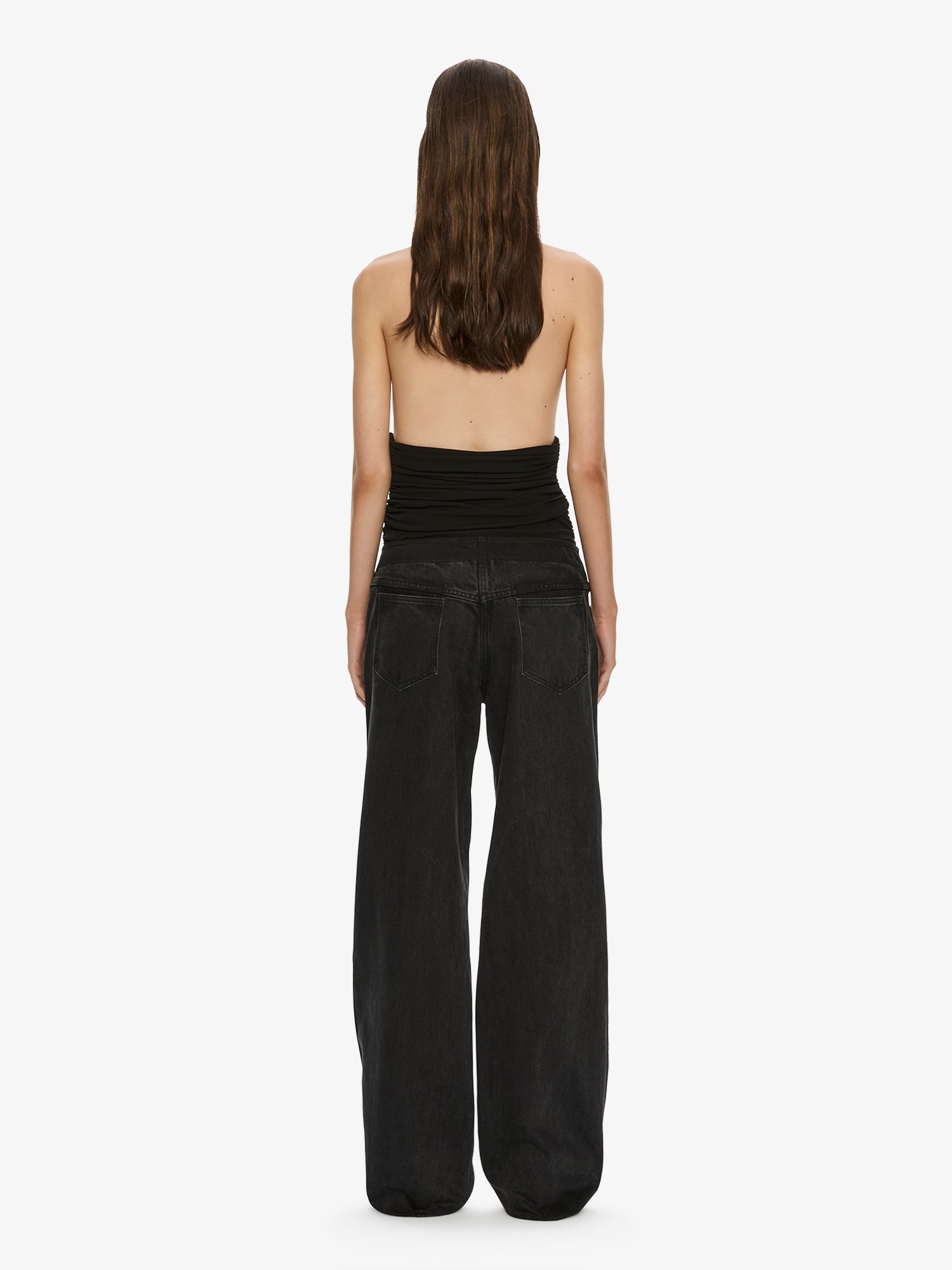 Draped Cummerbund Jersey Top