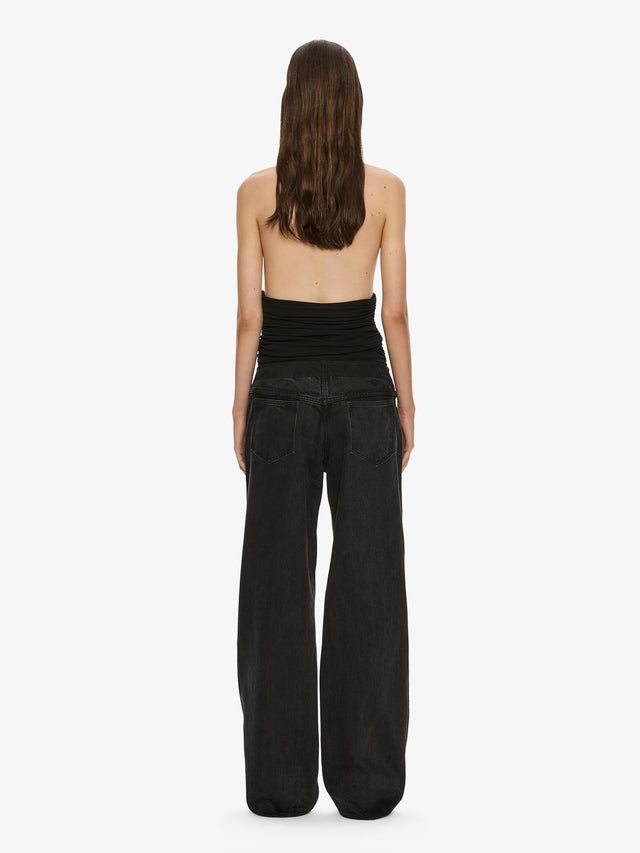 Draped Cummerbund Jersey Top