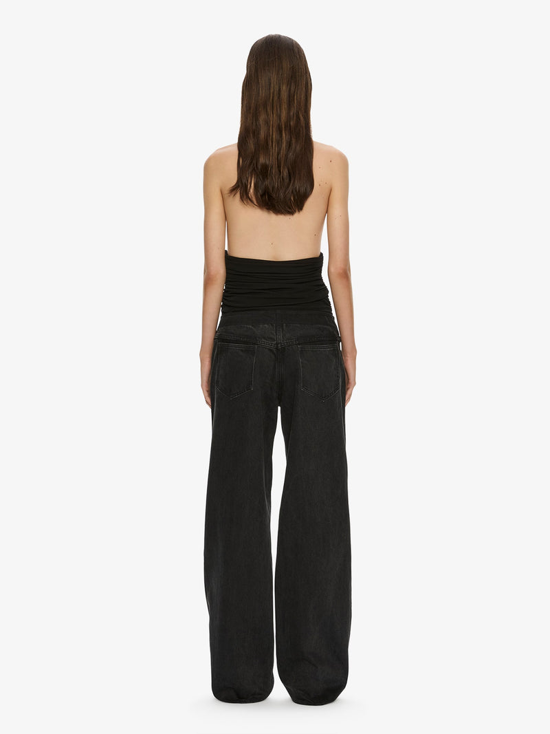 Draped Cummerbund Jersey Top - Image 5