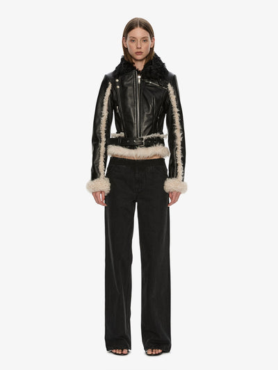 Tyler Shearling Biker Jacket