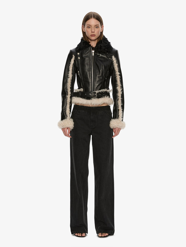 Tyler Shearling Biker Jacket